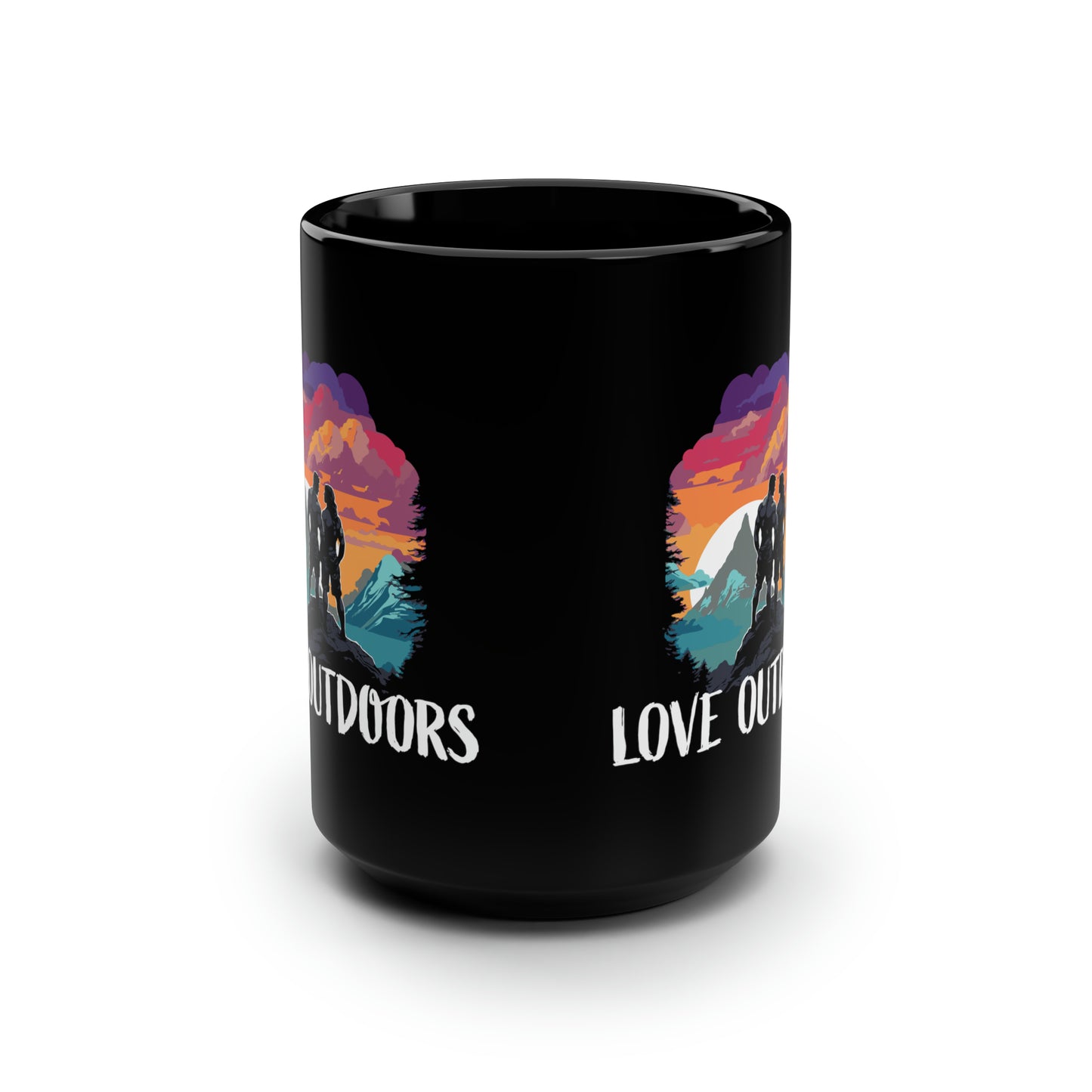 Muscle Mountain Love is Love Pride Coffee Mug 15oz, LGBTQ Bodybuilder Gift, Outdoor Hiker Gift, Crossfit Gift, Gay Gym Weightlifter Mug Gift